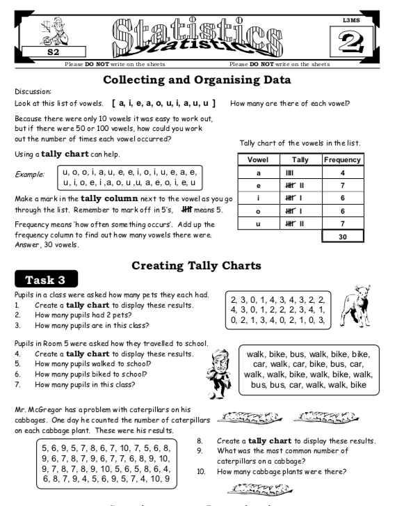 8M2MAT21: Tally Chart and Frequency Table